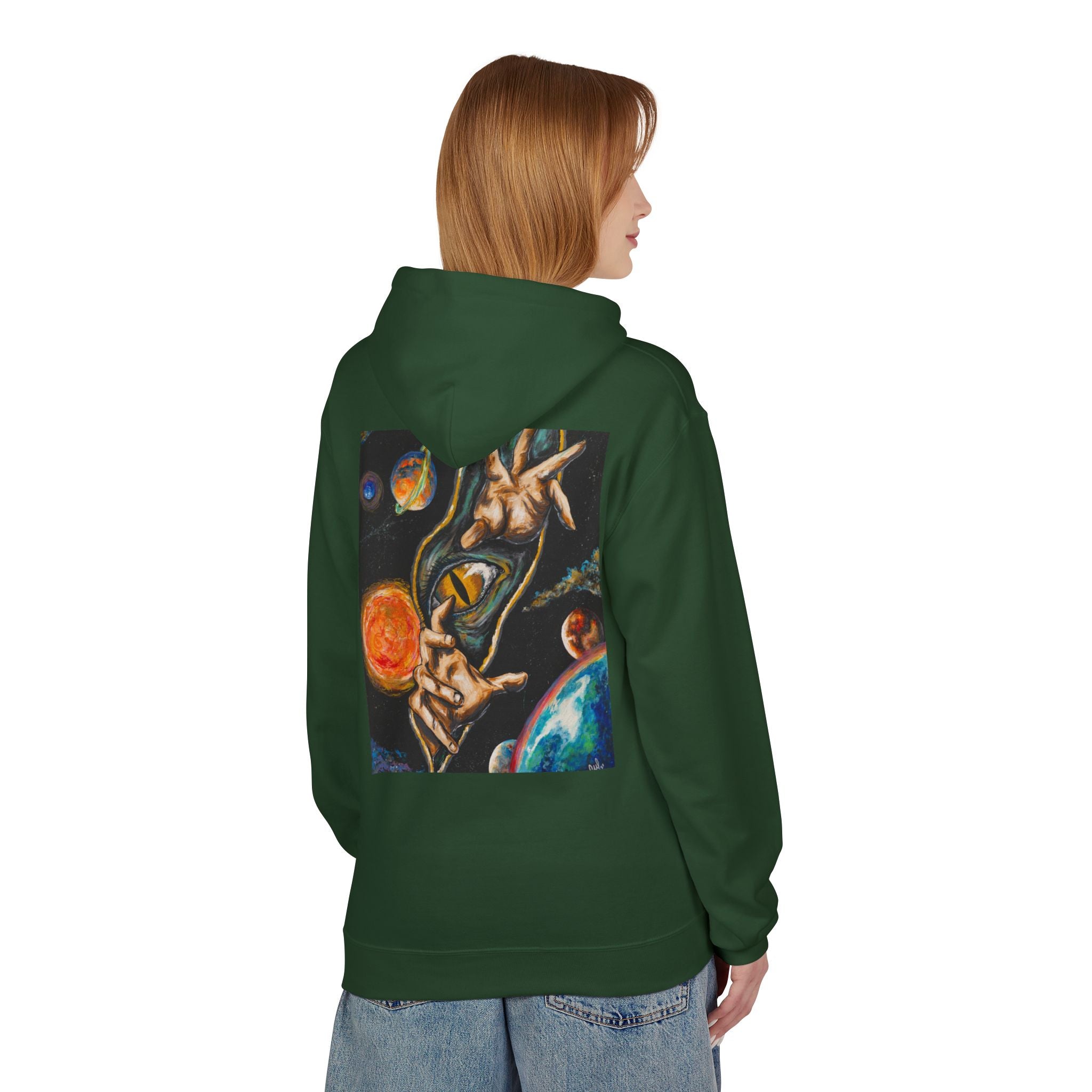 "From One Dimension to Another" Space Art Graphic Pullover- Hoodie