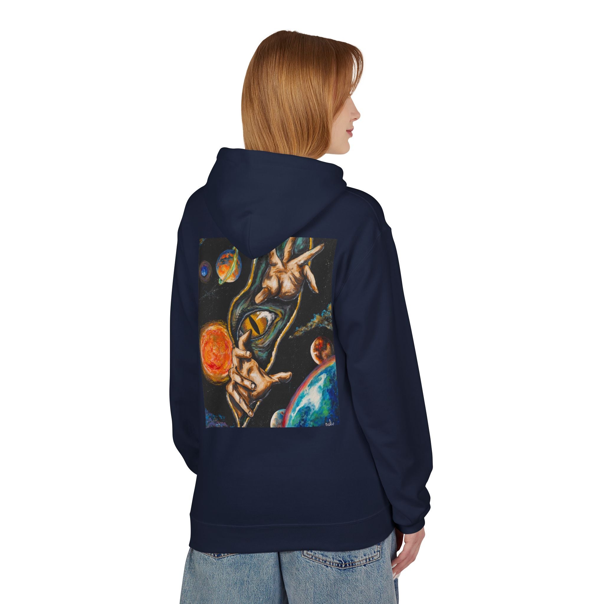 "From One Dimension to Another" Space Art Graphic Pullover- Hoodie