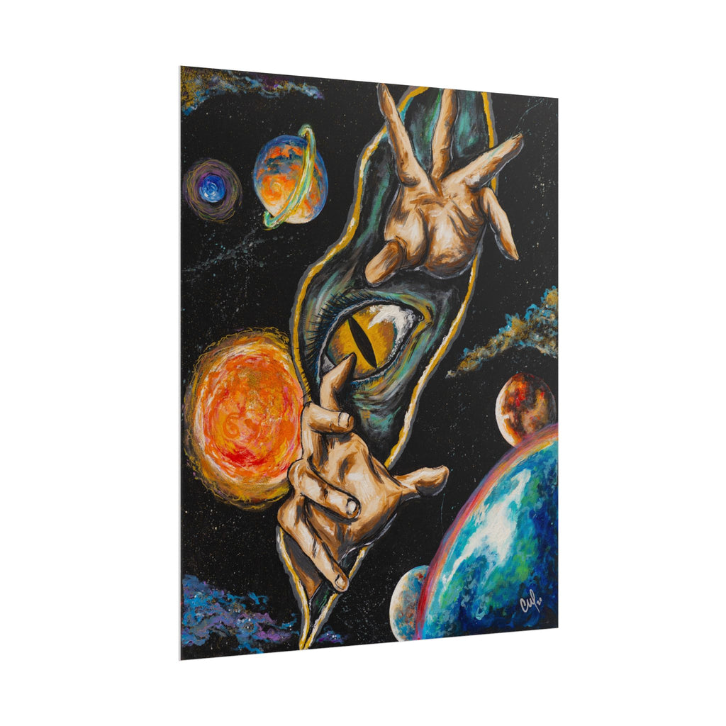 "From One Dimension to Another" — Surreal Space Art Rolled Print