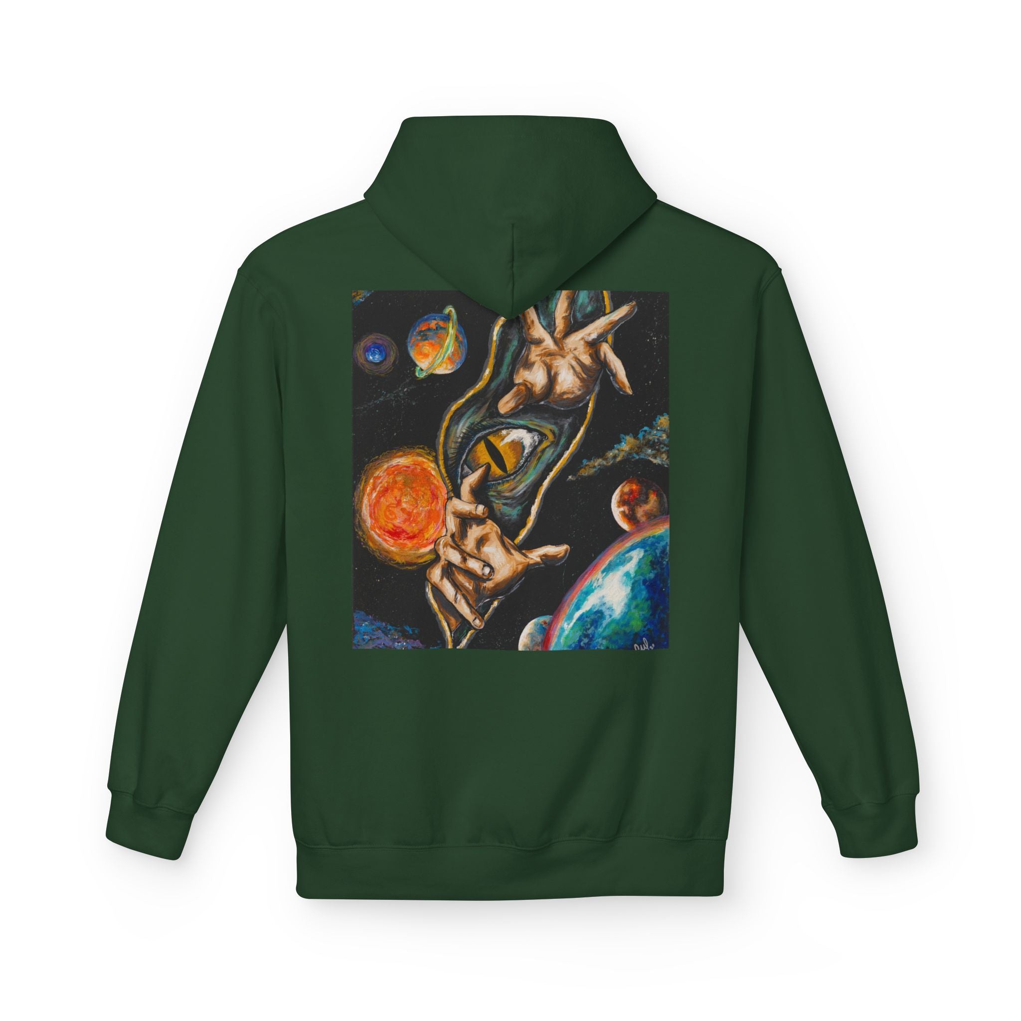 "From One Dimension to Another" Space Art Graphic Pullover- Hoodie