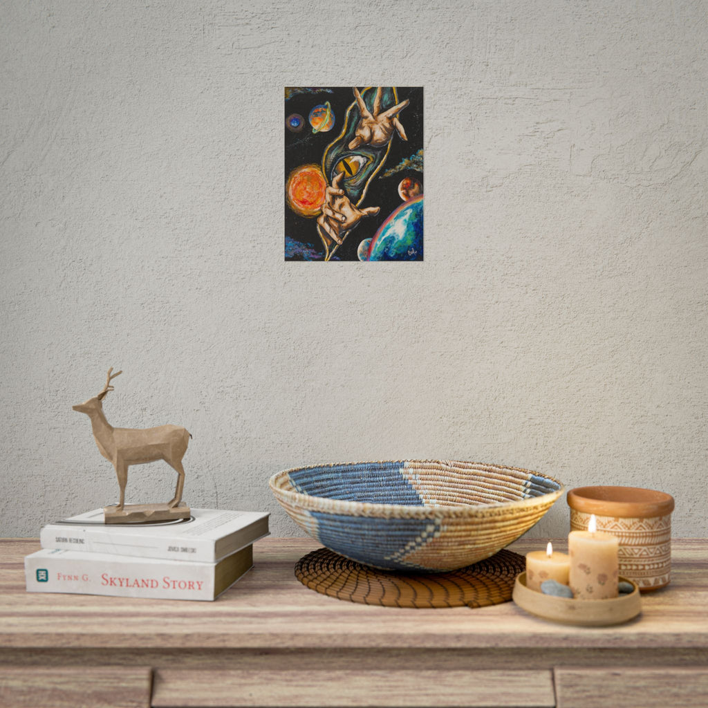 "From One Dimension to Another" — Surreal Space Art Rolled Print