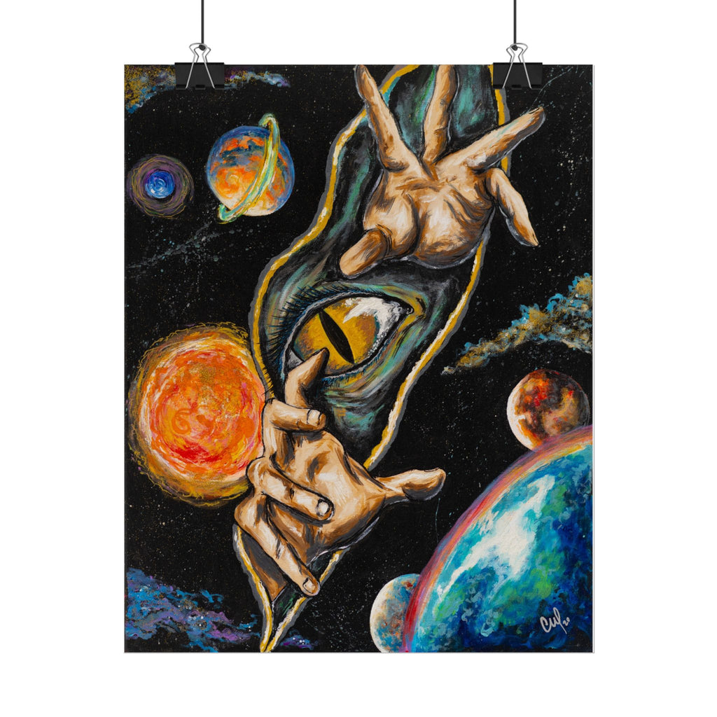 "From One Dimension to Another" — Surreal Space Art Rolled Print