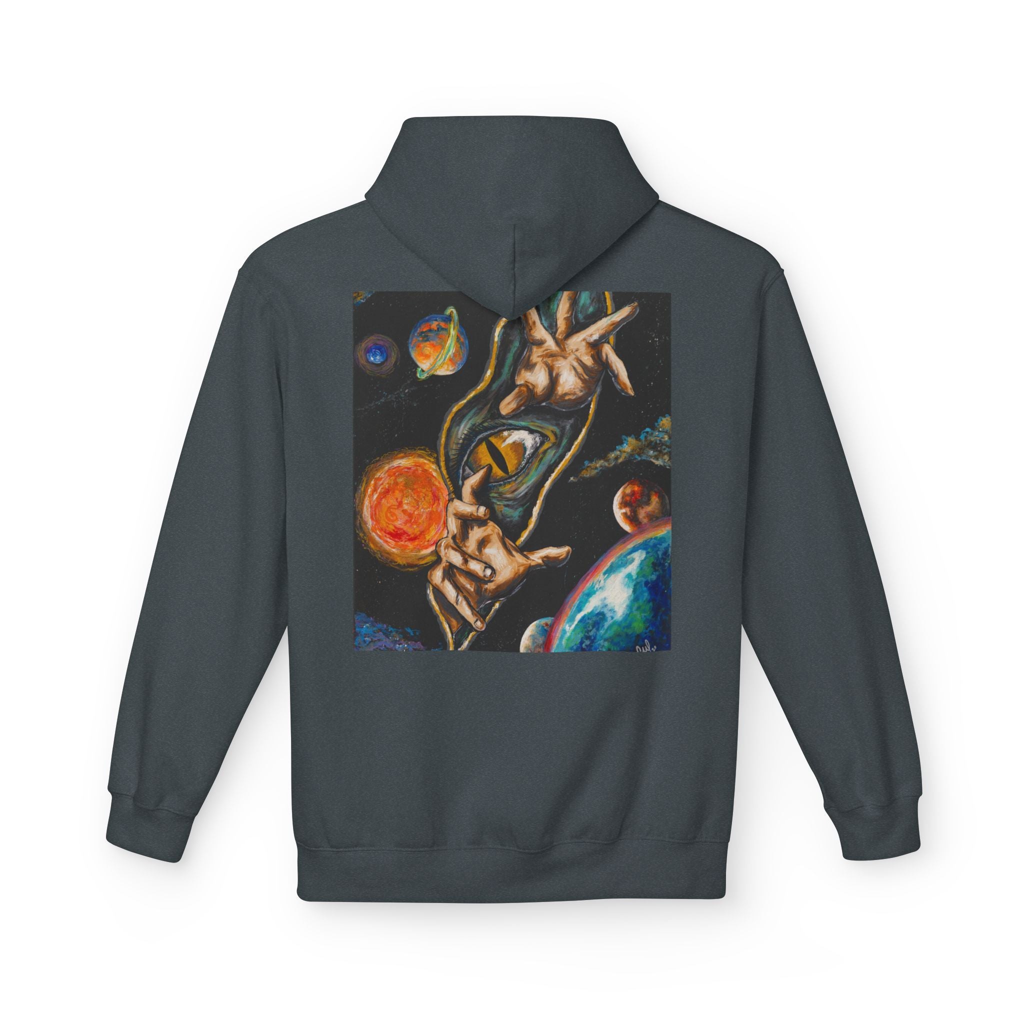 "From One Dimension to Another" Space Art Graphic Pullover- Hoodie