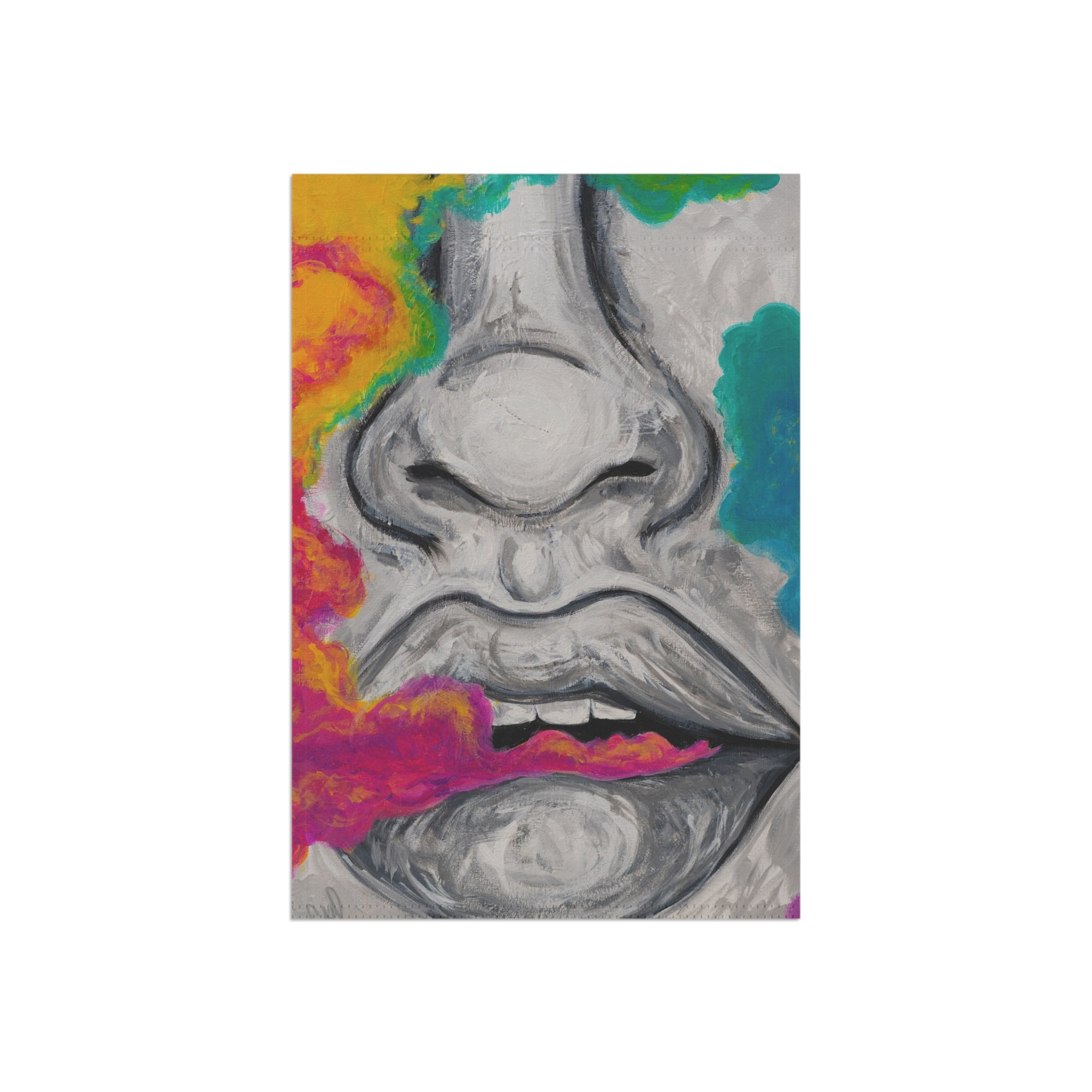 "Just Breathe"- Abstract Lip Art Garden Flag