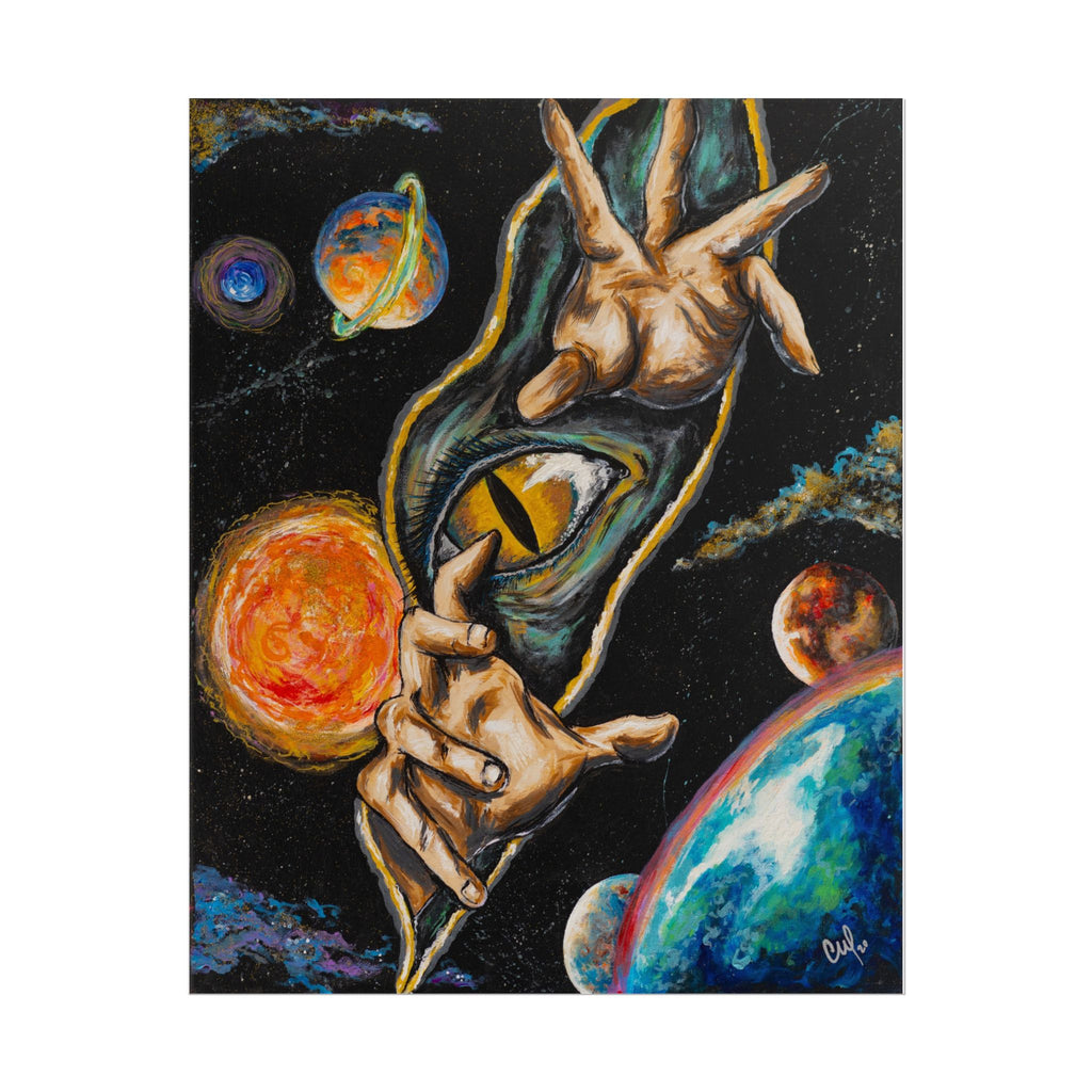 "From One Dimension to Another" — Surreal Space Art Rolled Print