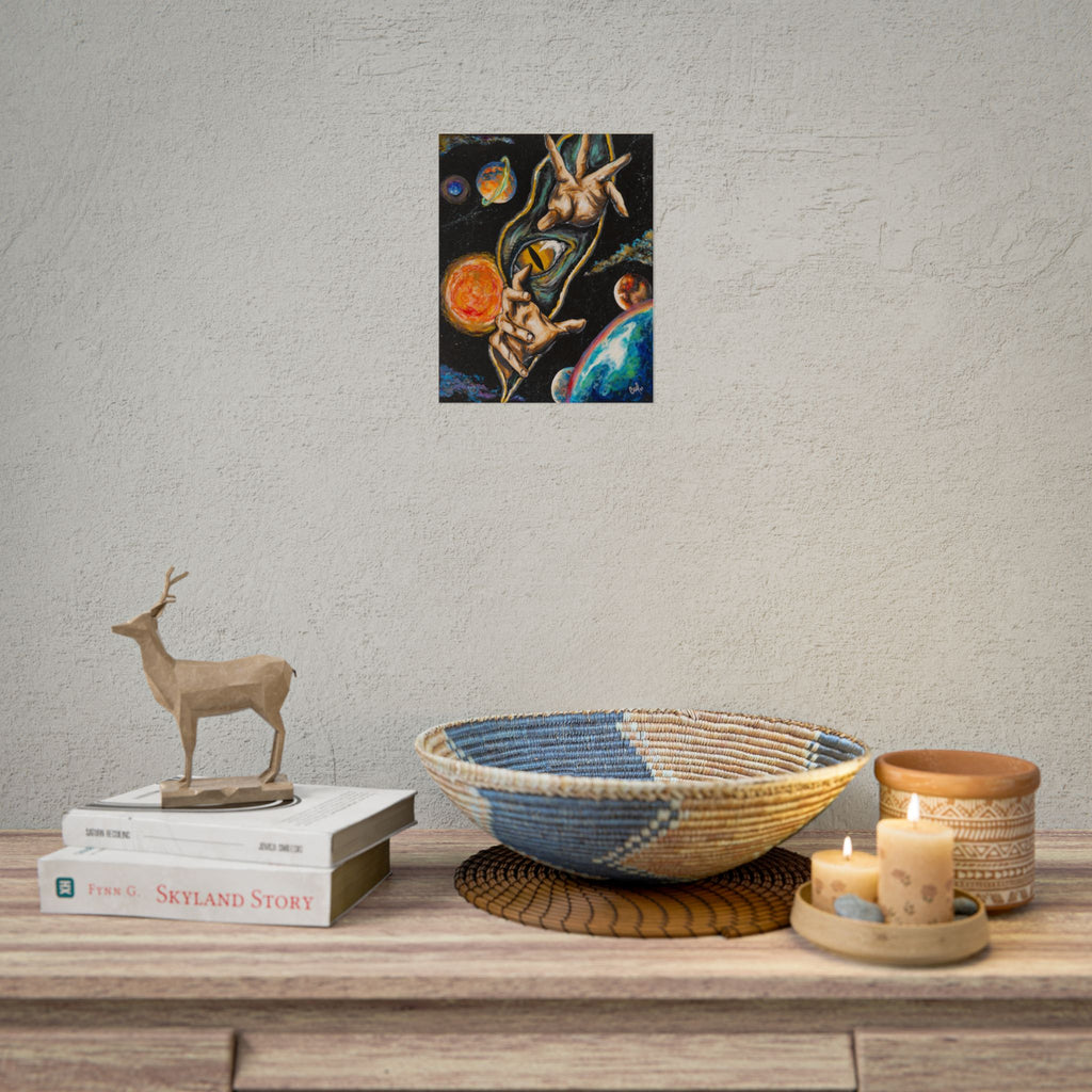"From One Dimension to Another" — Surreal Space Art Rolled Print