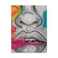 "Just Breathe" — Abstract Lip Portrait Matte Stretched Canvas