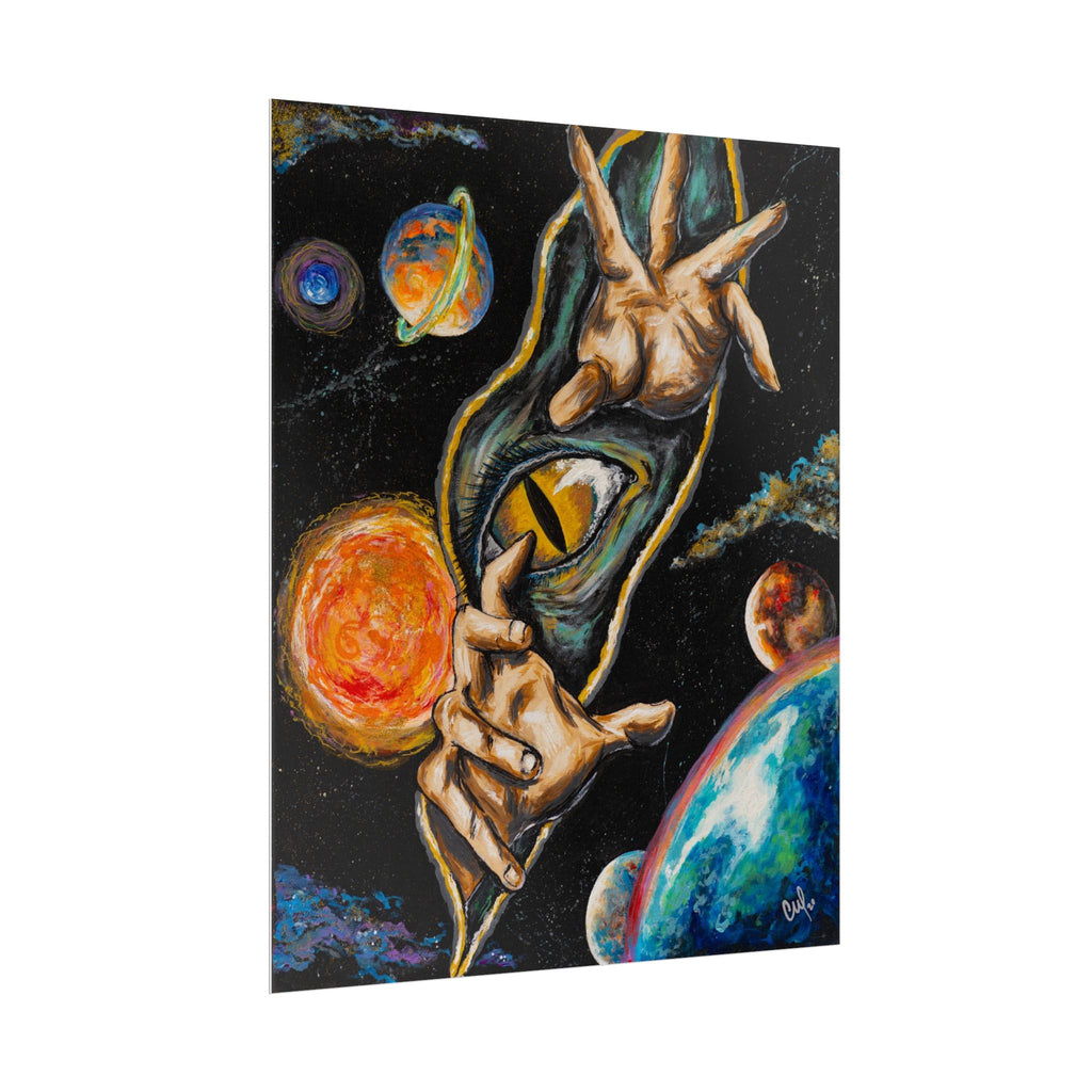 "From One Dimension to Another" — Surreal Space Art Rolled Print