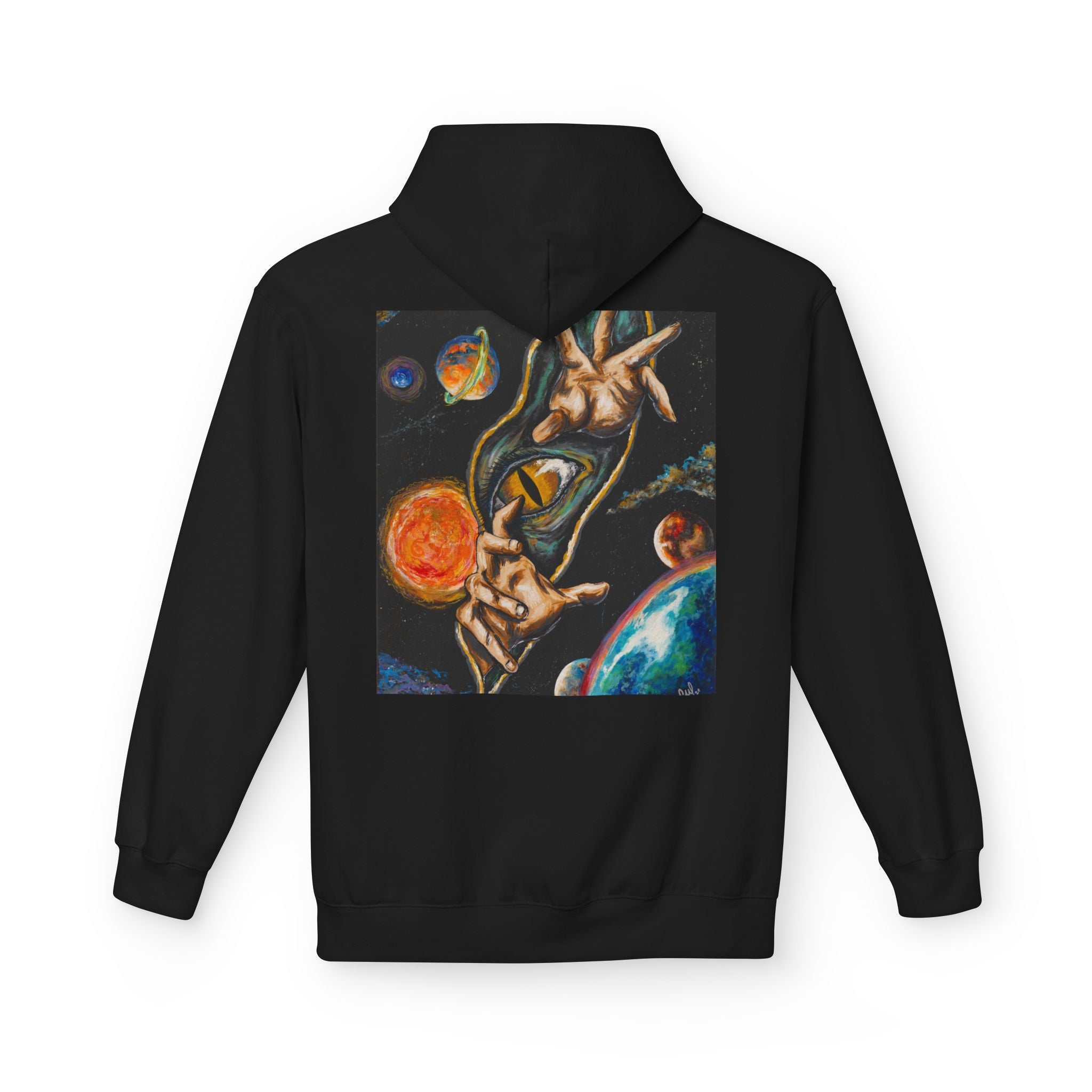 "From One Dimension to Another" Space Art Graphic Pullover- Hoodie